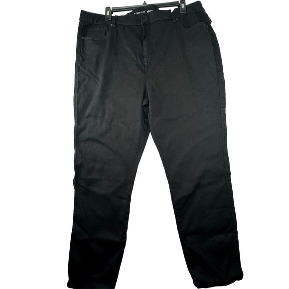 NEW Avenue 26T Butter Denim Black Jeans Womens Plus Size 26 Tall Stretchy Skinny - Picture 1 of 14